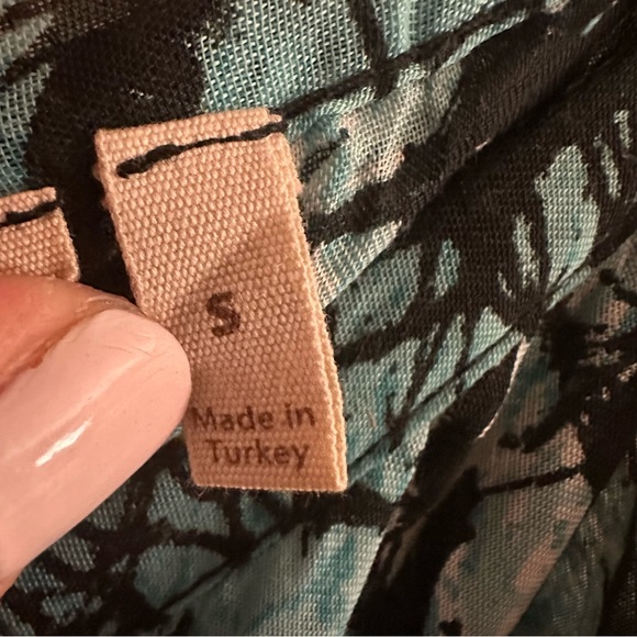 Soft Surroundings Blue Asymmetrical Maxi Tank Dress Bohemian Tie Dye Size Small - Picture 6 of 9